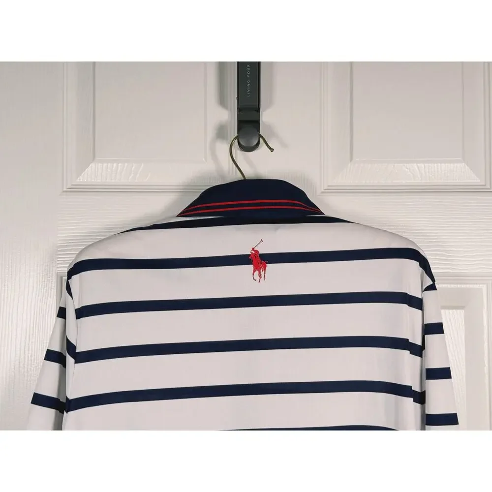 Ralph Lauren Mens Golf Polo Shirt Ryder Cup 2016 Hazeltine Size Large PGA Stripe